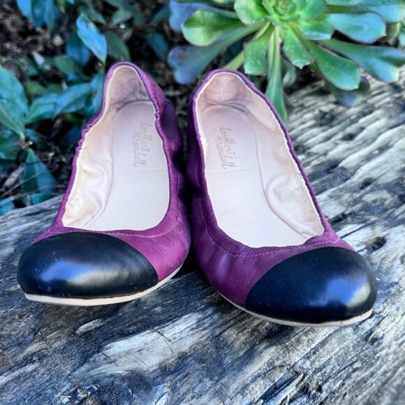 Loeffler Randall Ballet Flats Wine Black Tip Brazil Women's Size 6 B - Picture 2 of 8